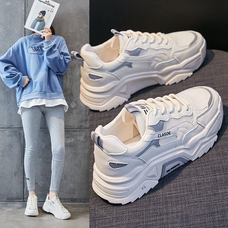 レディースファッション 和風 秋靴 レディース スニーカー 厚底 ダッドシューズ ローカット 厚底 歩きやすい カジュアル 靴 スポーツ 履きやすい 白 シューズ フィット 30代 40代 50代 ey8wrmkv Boulevardrestaurants Com