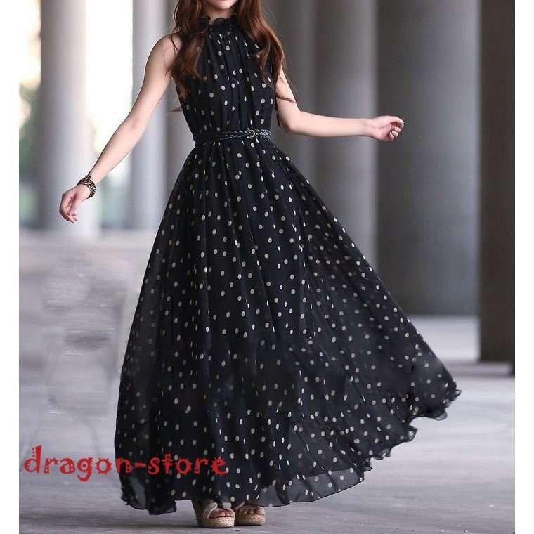 有名人芸能人 ワンピースマキシワンピースロングワンピースシフォンワンピースフレアレディースファッションノースリーブアメリカンスリーブベル Democracia Tv