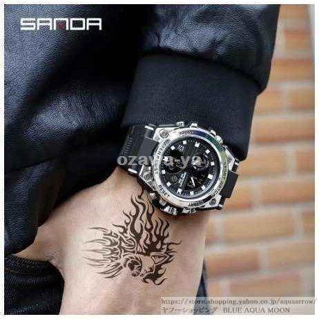腕時計 メンズ 40代 代 30代 おしゃれ 安い Sanda ミリタリー 防水 Led スポーツ アーミー クオーツ クラシック
