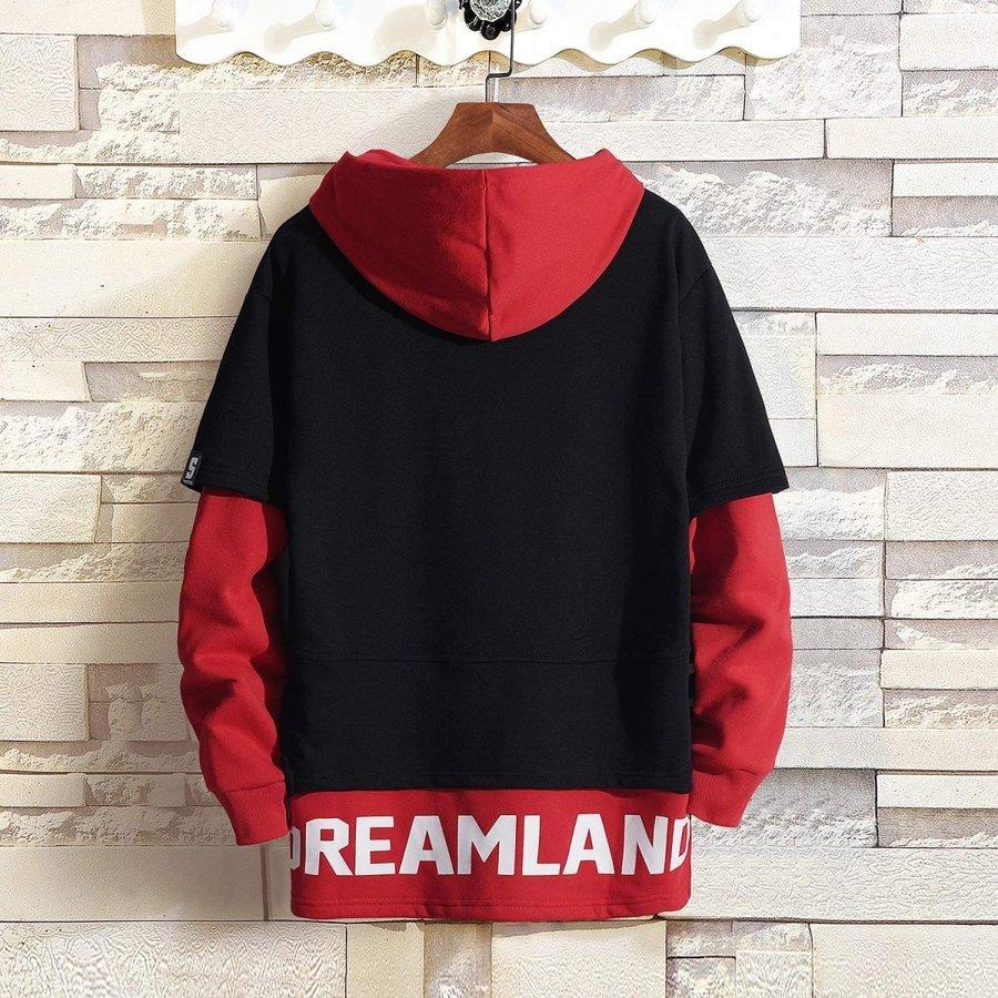 パーカー メンズ 春服 長袖 プルオーバー かっこいい トップス フード付き トレーナー 大きいサイズ Tシャツ おしゃれ ストリート 重ね着風 秋 春 ゆったり 安いそれに目立つ