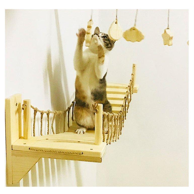 驚きの値段 キャットタワー 猫 吊り橋 ペット家具 おもちゃ Diy 送料無料 猫 壁掛け つり橋 おもちゃ に飾りを付けるキャットウォーク Diy おしゃれ ステップ 吊り橋 ペット家具 1m 1 2m 1 4m Www Threeriversofs Com
