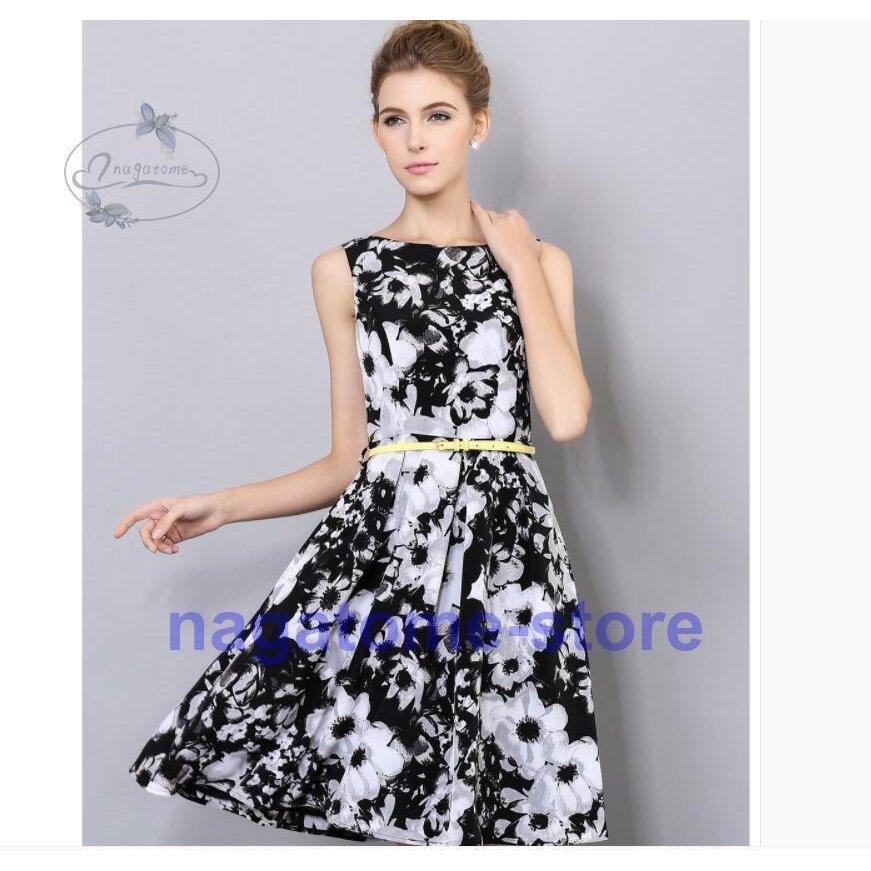 最安値 花かおる大人シックなモノトーン フレア ドレス 二次会 Aライン 結婚式 シフォンワンピース ワンピース パーティードレス パーティドレス サイズ M Pathwaysfl Org