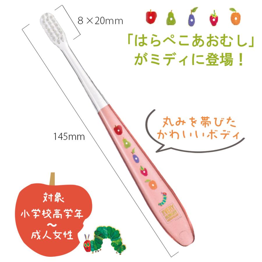 歯ブラシ Ciミニ歯ブラシ ミディ はらぺこあおむし M ふつう 10本 キャラクター大好き メール便可 1セットまで 即発送 | Ciメディカル | 03