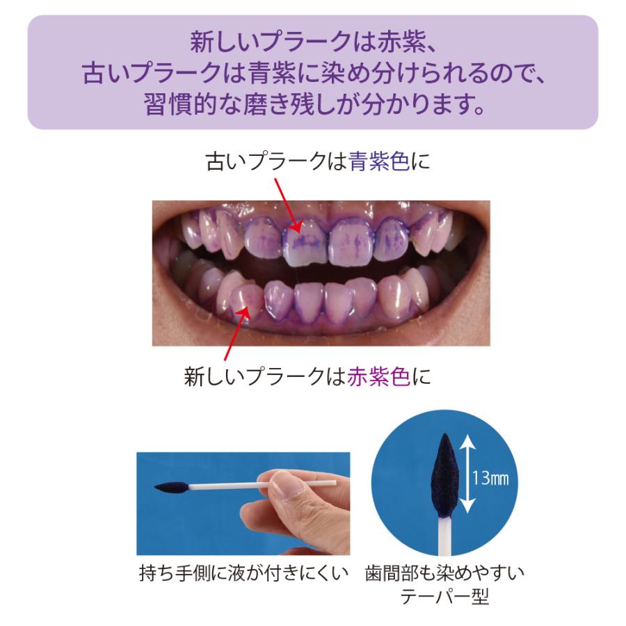 1箱100本 Ciプラークチェッカー 歯垢染色液 スティック グレープ 集団