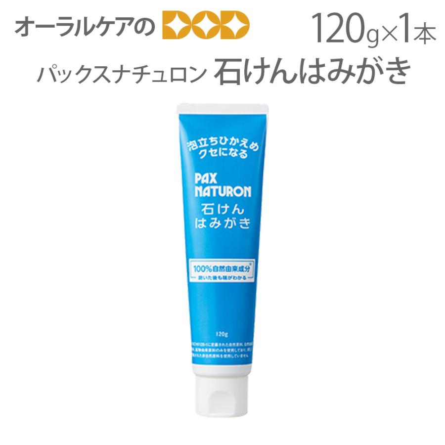 PAX NATURON 自然派歯磨き粉 パックス 石けんはみがき 120g 爽快ハッカ
