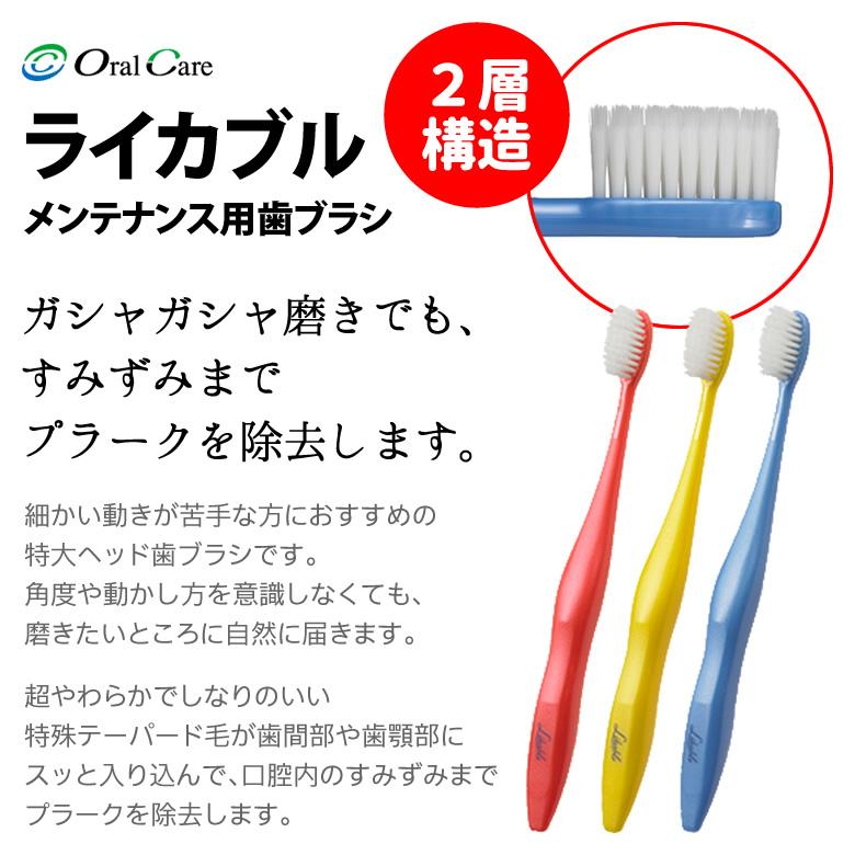 9/11-13限定3%OFFクーポン！歯ブラシ オーラルケア ライカブル メンテナンス用 12本セット メール便可 1セット12本まで メール便送料無料 | Oral Care | 01