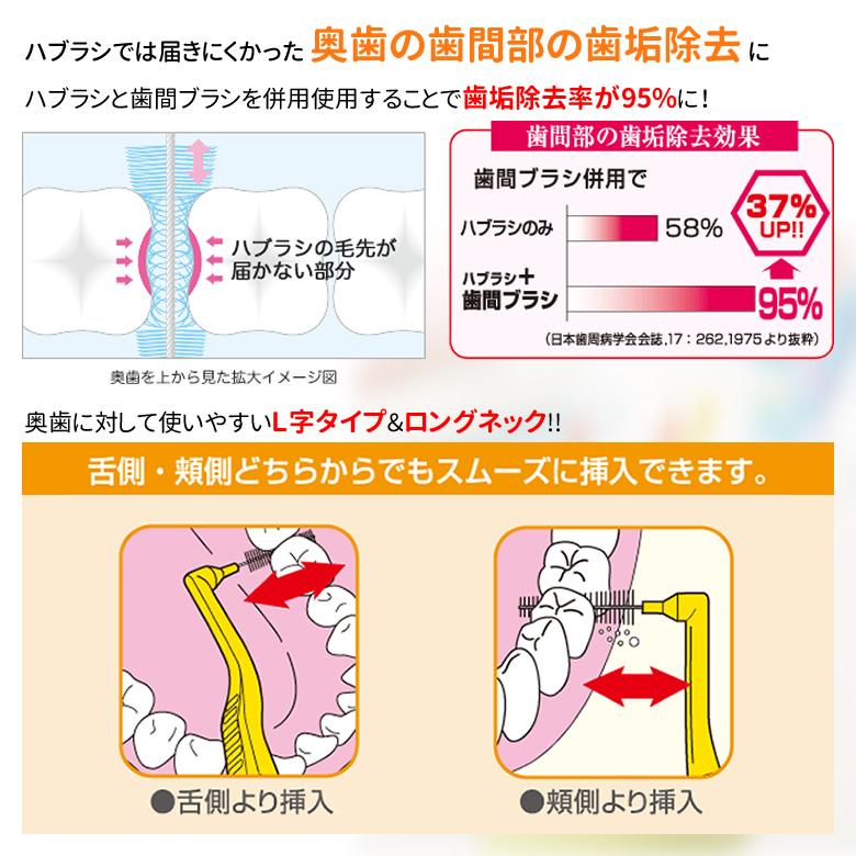 1個 デンタルプロ 歯間ブラシL字型 10本入 メール便可 6個まで 即発送｜info-dod｜07