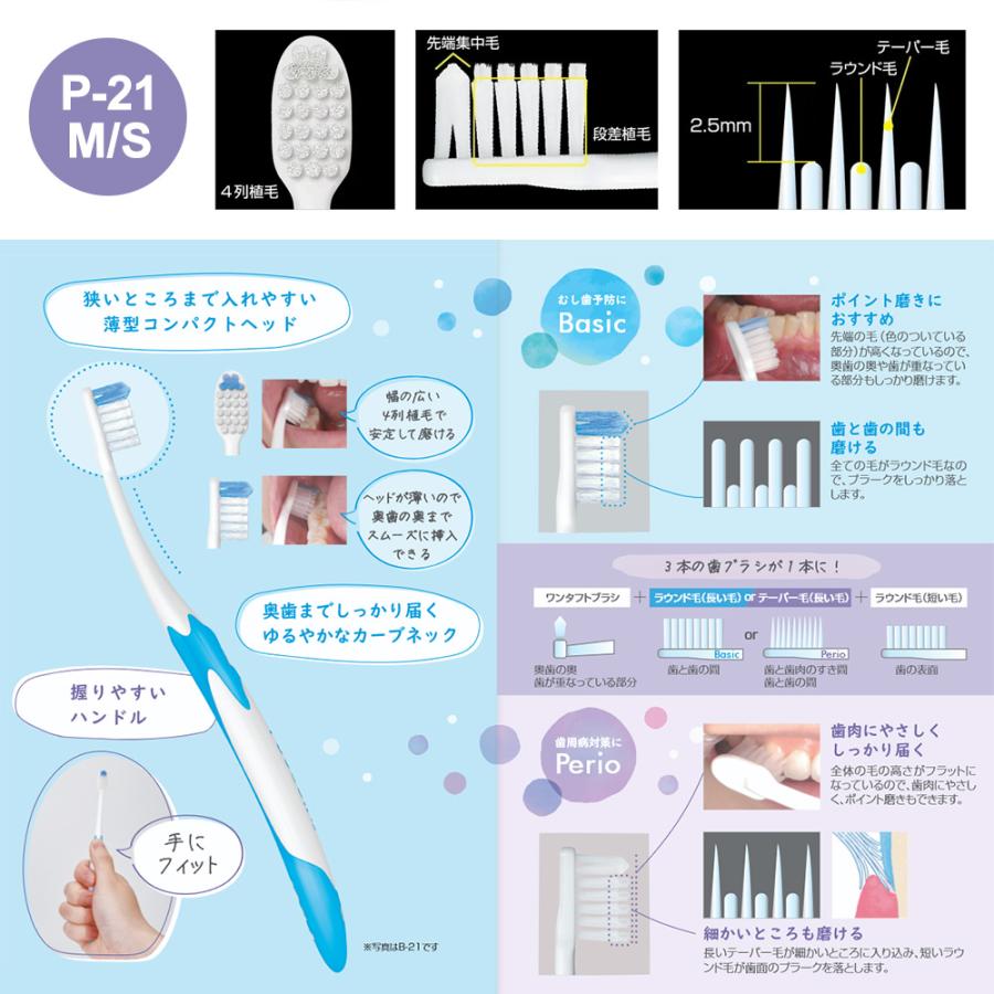 9/15限定3%OFFクーポン！歯ブラシ 歯周病 GC ルシェロ ピセラ P-21S P-21M 1本入り メール便可 20本まで メール便送料無料 即発送 |  | 02