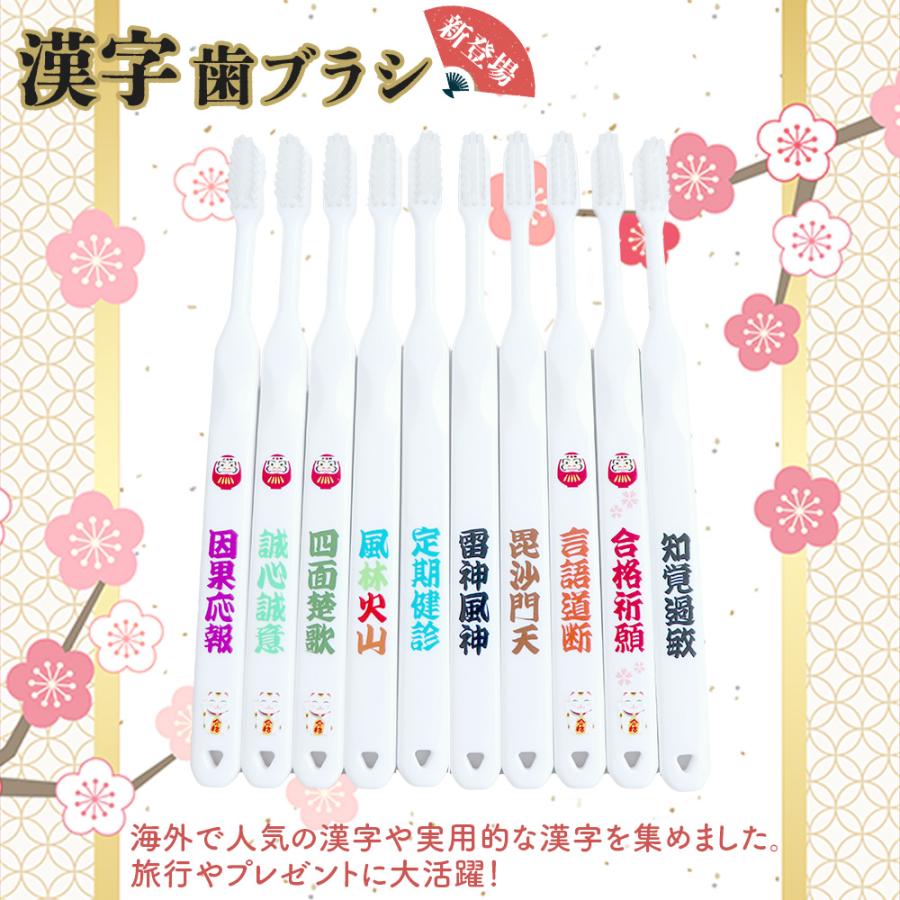 1本 漢字歯ブラシ 風林火山 雷神風神などの外国のかたに人気の四字熟語