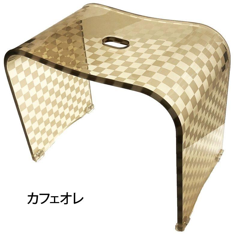バスチェア 市松模様柄 チェッカー バスチェアLサイズ／モダンな市松模様の浴用品 メール便