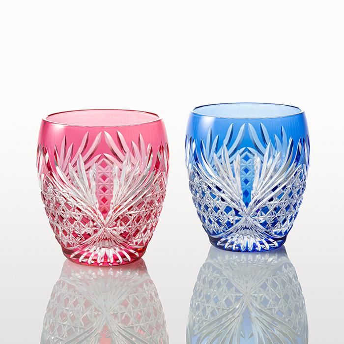 KAGAMI 江戸切子グラス ロックグラス カガミクリスタル 海外土産 御礼