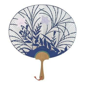 日本製(MADE IN JAPAN) 特大小判型うちわ 春日野 片面透かし 1063