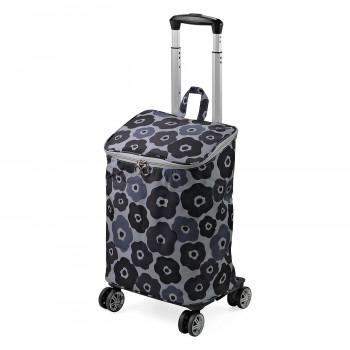 送料無料  CHARMISS シャルミス ショッピングカート 花柄 4輪 ファスナー開閉 グレー 15-5041-20  お買い物で活躍するショッピングカート CHARMISS シャルミス ショッピングカート 花柄 4輪 ファスナー開閉