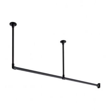 30017025 トーソー(TOSO) ハンギングバーH1 天井付Lセット ブラック