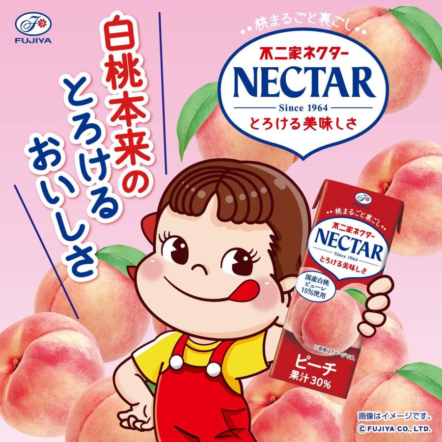 ネクター 不二家 ピーチ 200ml 12本 紙パック 桃ジュース 桃 果汁飲料