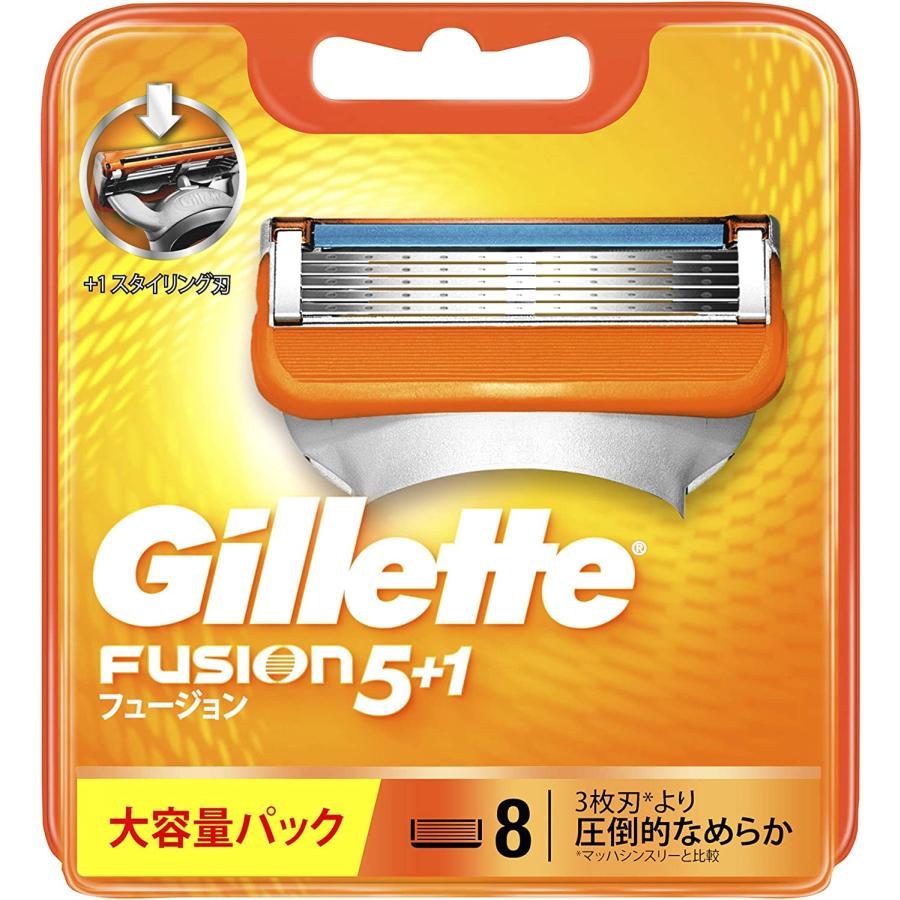 ジレット フュージョン5+1 8個 大容量パック 替刃 髭剃り カミソリ