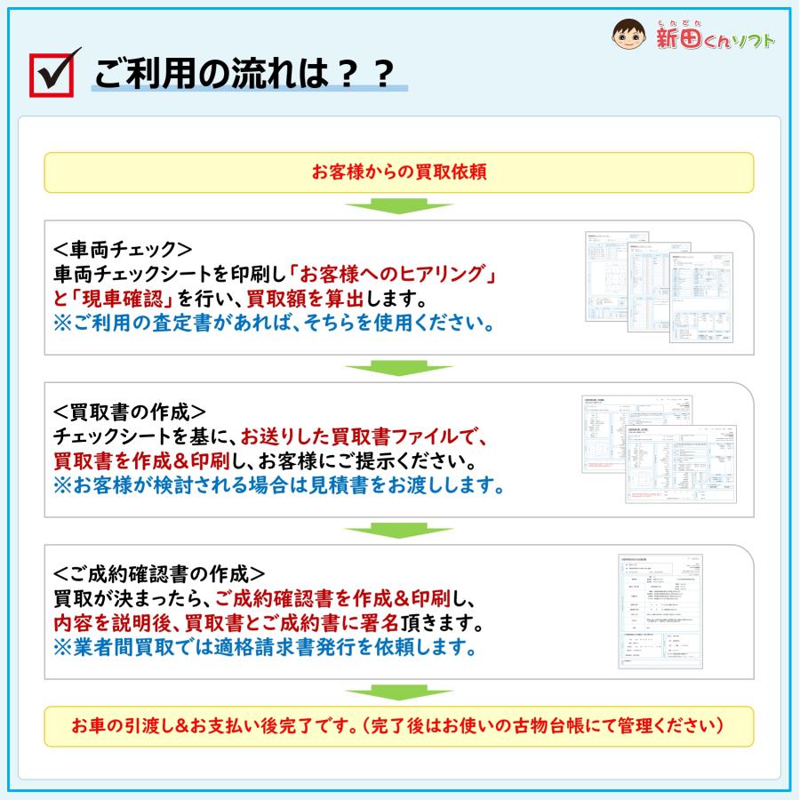 C02‐a1 自動車買取書・横型 / 売買契約書 車 自動車 中古車 個人