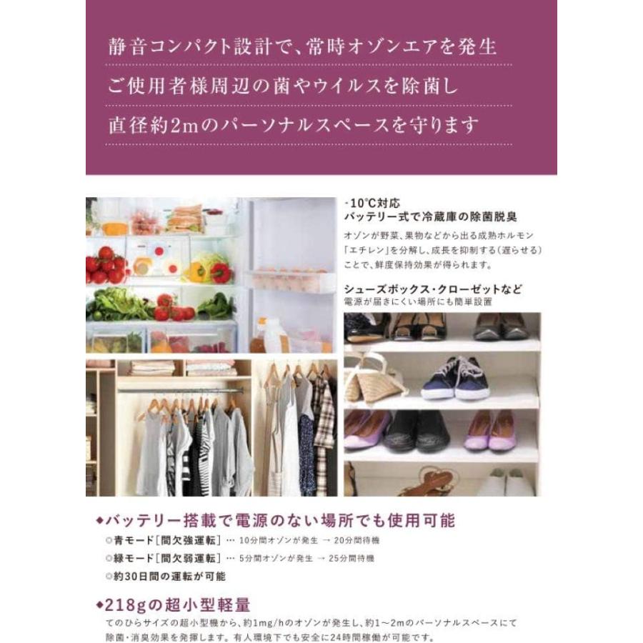 タムラテコ スペースくりん オゾン発生器 Duo 除菌 脱臭 小型 充電式 ギフト 父の日 母の日 TT-52RIB (ピンク) |  | 03