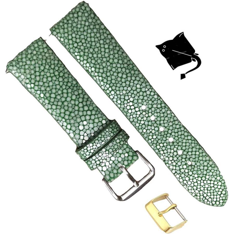 mm 緑 エイ時計ベルト本革スティングレイ 交換用時計バンド 腕首バックル付き手作りメンズ Dh 68 mm In インフォルテストア 通販 Yahoo ショッピング