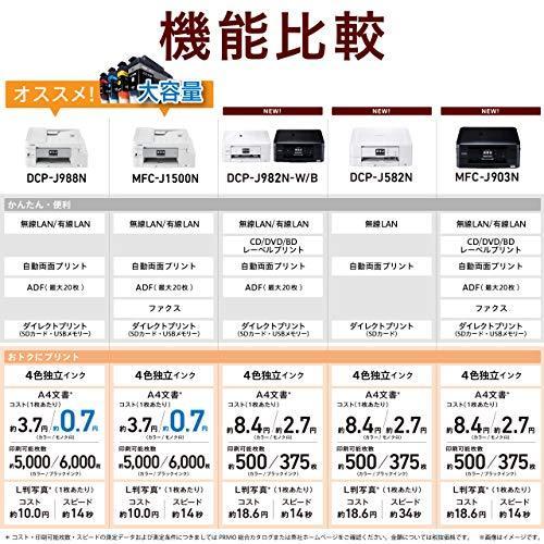 ブラザー プリンター 大容量インク型 A4インクジェット複合機 ブラザー プリンター 大容量インク型 A4インクジェット複合機