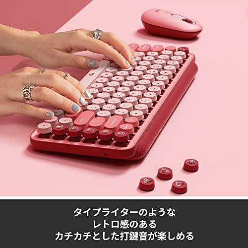 ロジクール POP KEYS K730RO ワイヤレス キーボード ローズ 日本語配列