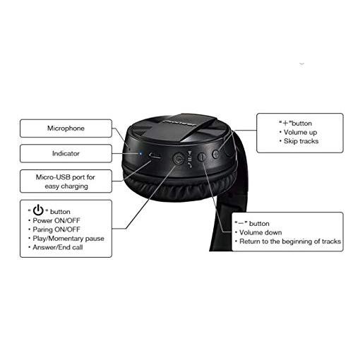 パイオニア SE-MJ553BT Bluetoothヘッドホン 折りたたみ可
