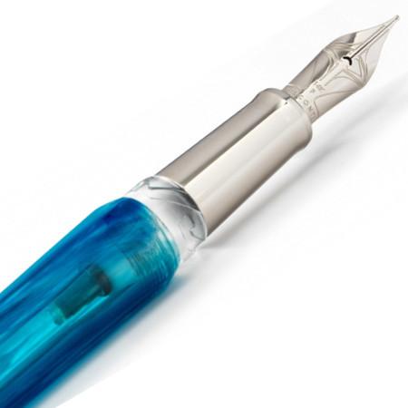 ビスコンティ 万年筆 オペラ デモンストレーター ブルーコットンキャ