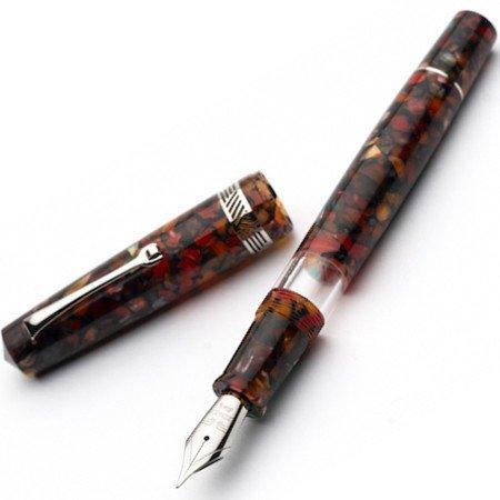 レオナルド 万年筆 モーメント マジコ ミルフィオリ シルバートリム 14金ニブ（商品情報を必ずお読みください。）