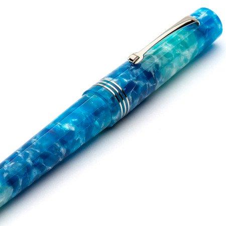 レオナルド ボールペン モーメント ゼロ ブルー アロハ シルバー