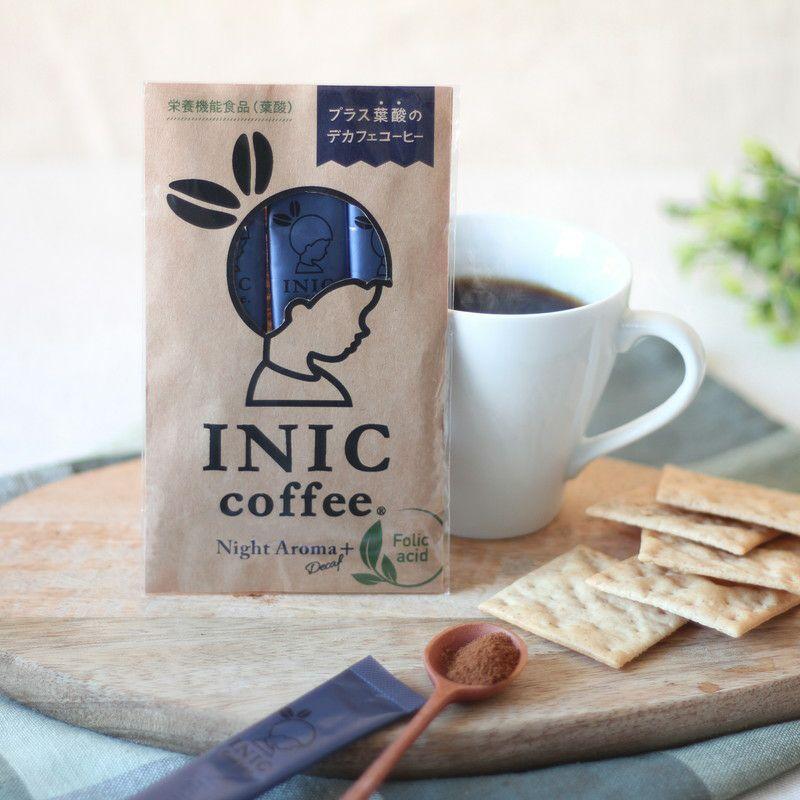 INIC coffee（イニックコーヒー） デカフェ ナイトアロマ + 葉酸 3本