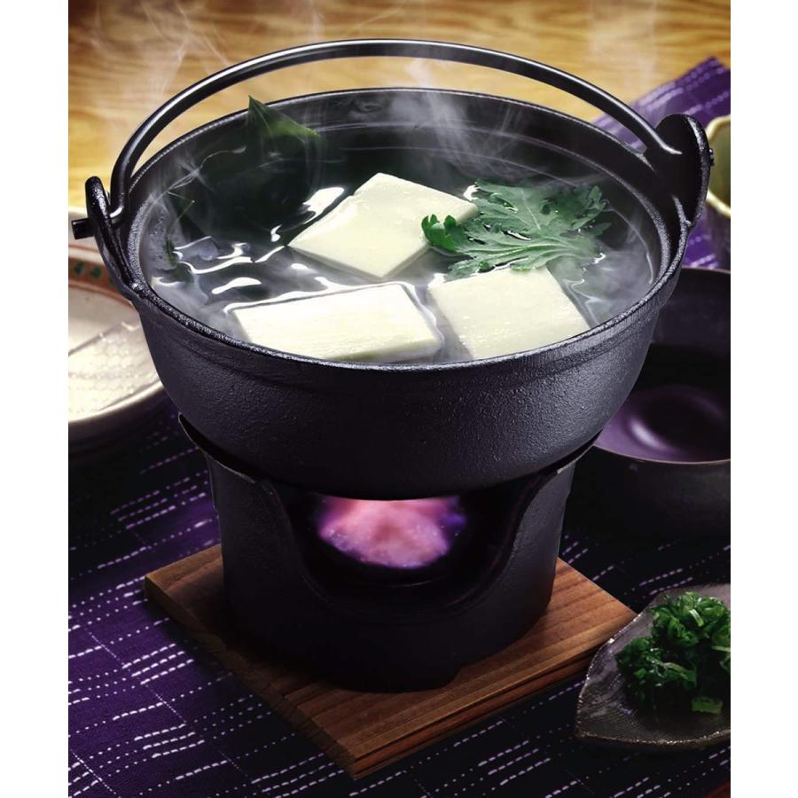 いろり 鍋 コンロセット 鉄鍋 木蓋 敷板付 1-2人用 本格 鉄鋳物製 ガス