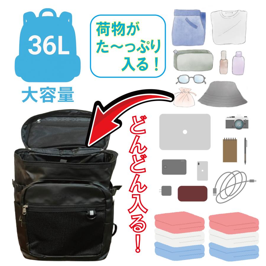 リュック メンズ 大容量 約36L 軽量 撥水 YKKファスナー 多機能 通勤 通学 旅行 人気 おしゃれ 15.6インチPC対応 バッグパック リュックサック 大学生 高校生の画像