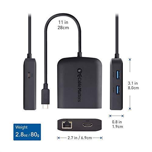 Cable Matters USB C ハブ LAN HDMI PD USB C HDMI 変換アダプタ 4K 30HZ USB 3.0 ギガビットイーサネット 80W PD充電 パソコン用?｜iniper-86｜07