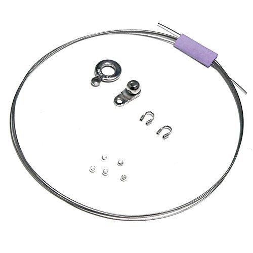 Elsoluna(エルソルーナ) ワイヤー ネックレス 修理キット(ワイヤー太さ 0.38mm シルバー) ハンドメイド アクセサ|iniper-86|02