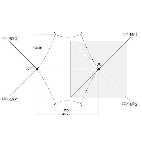 テンマクデザイン パンダ タープ TC 約 TC 幅