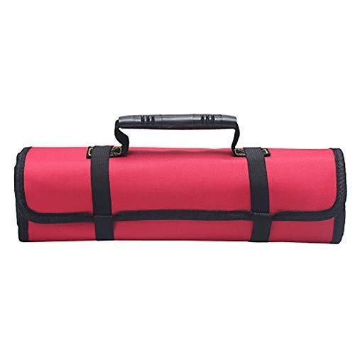 ユニバーサルオートバイツールバッグ多機能オックスフォードポケットツールキットロールバッグ for R1200GSのポータブル大容量バッグ (赤)