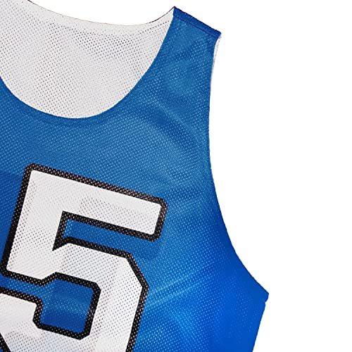 【日本未発売】 ATHLETIC MART ジュニア用ビブス(リバーシブル) 4〜15番 裏表前後ろ番号あり 12枚セット[収納メッシュバッグ付][グリ 【W2584465264】(13265円)