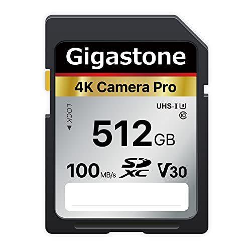 Gigastone SDカード 512GB メモリーカード? A1 V30 U3 Class 10 SDXC 高速 4K UHD amp; Full HD ビデオ Canon Nikon など デジタルカメラ 一眼レフ対応