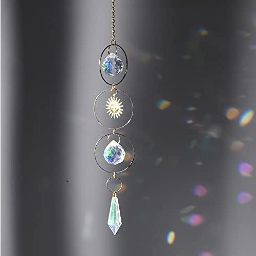 サンキャッチャー キラキラクリスタル星月窓玄関飾り 開運ペンダント