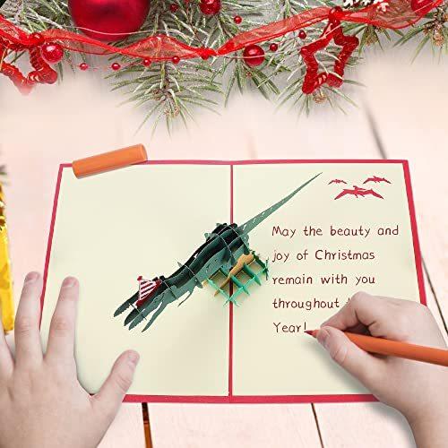 22年新作入荷 クリスマスカード クリスマス恐竜 グリーティングカード メッセージカード 3dポップアップカード Card Christmas グリーティングカード Leauduvalenciennois Fr