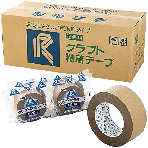 リンレイテープ　クラフトテープ　強粘着　50巻入　50mm×50m巻　#200_50mm_50