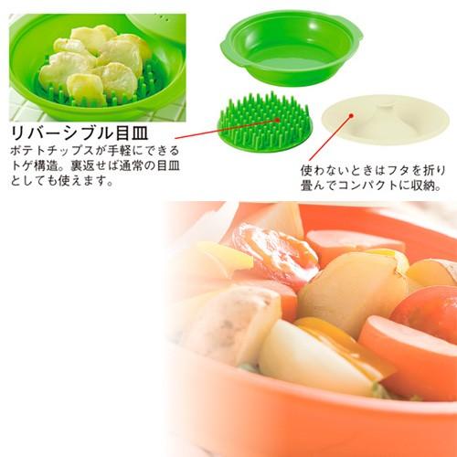 在庫限り パタタン シリコンタジン鍋 グリーン レンジ調理器 食洗器対応 レシピ付 電子レンジでお手軽クッキング Patatan Tajin 01 インテリア備長炭 いにしえの炎 通販 Yahoo ショッピング