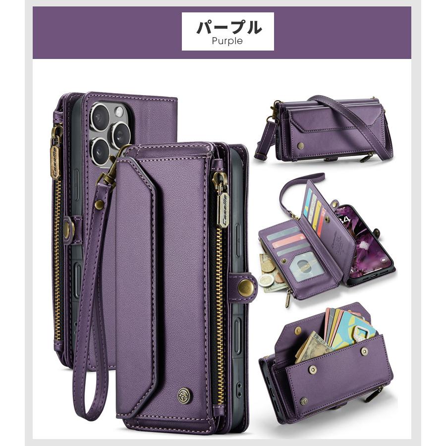 iPhoneケース ファスナー スマホショルダー iphone 16 15 14 13