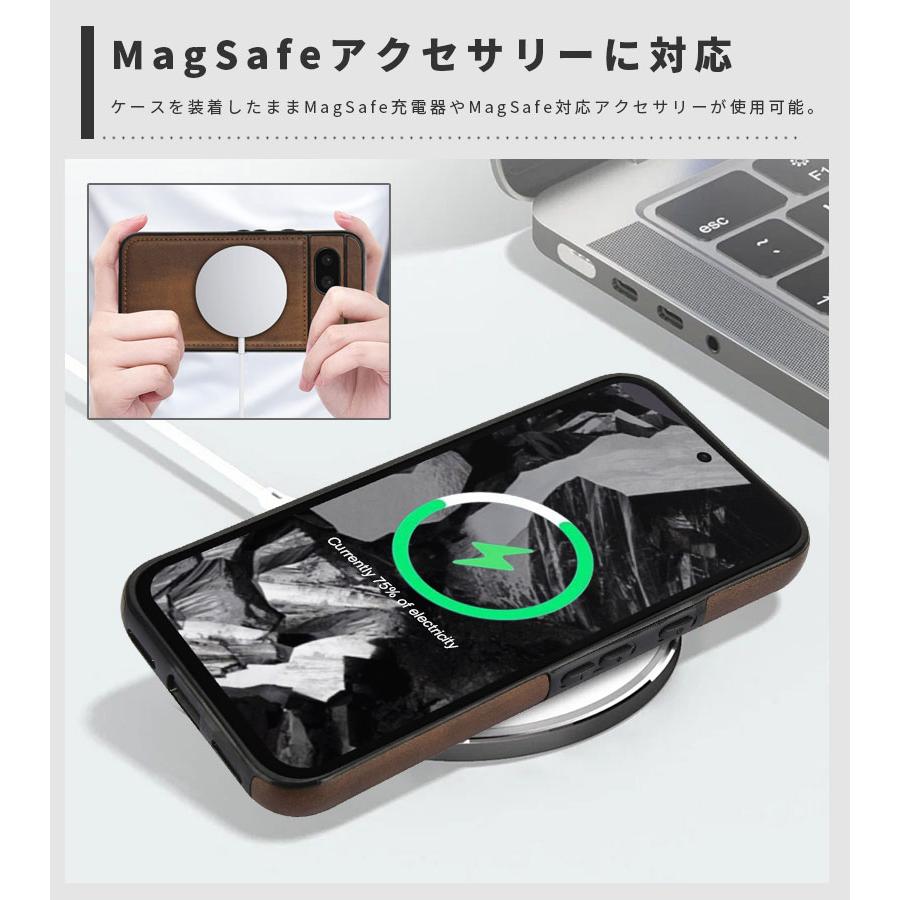 Magsafe対応 ワイヤレス充電 google pixel 8a ケース 2i n1 着脱式