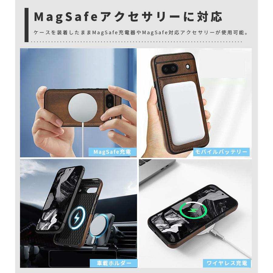Magsafe対応 ワイヤレス充電 google pixel 8a ケース 背面タイプ