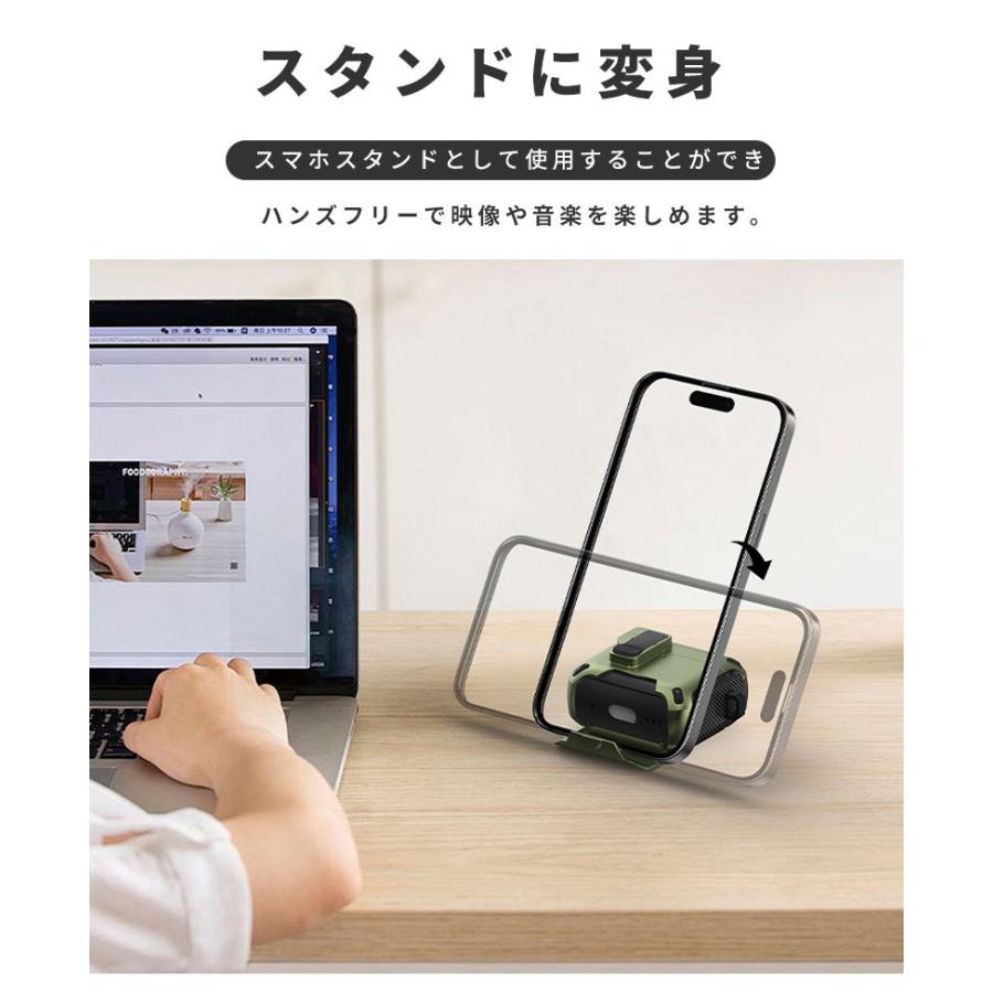 AirPods 4 ケース 第4世代 カラビナ付 紛失防止 airpods スタンド機能