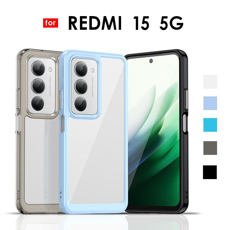 スマホケース REDMI 15 5Gケース 高透過率 背面透明 Redmi 5G ケース