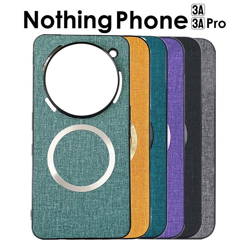 Nothing Phone 3a ケース Pro カバー ファブリック調 合皮レザー