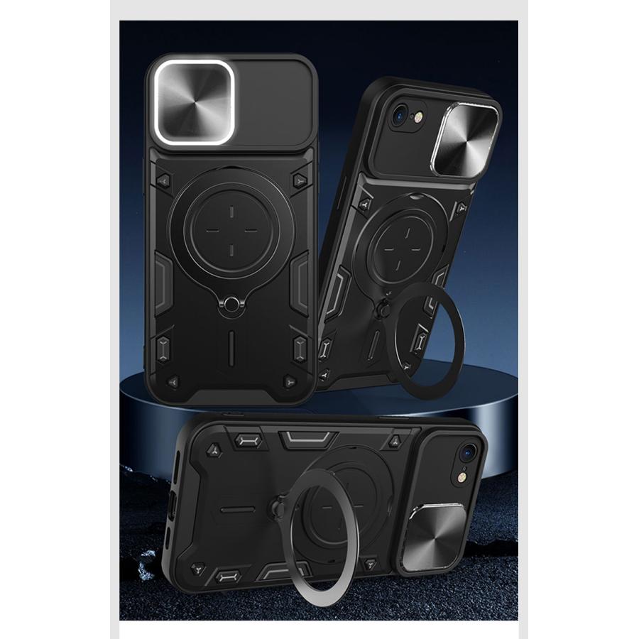 スマホケース  iPhoneSE 第2世代ケース iphone SE 第3世代 カバー スライド式 レンズ保護 iphone se 第3世代ケース 背面リング バンパー iPhone SE3・SE2 ケース |  | 01