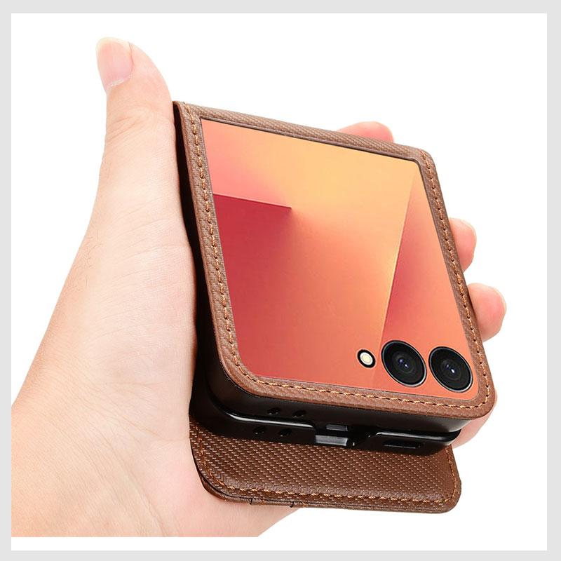 スマホケース Galaxy Z Flip7 SC-55F/SCG35 ケース レザーケース